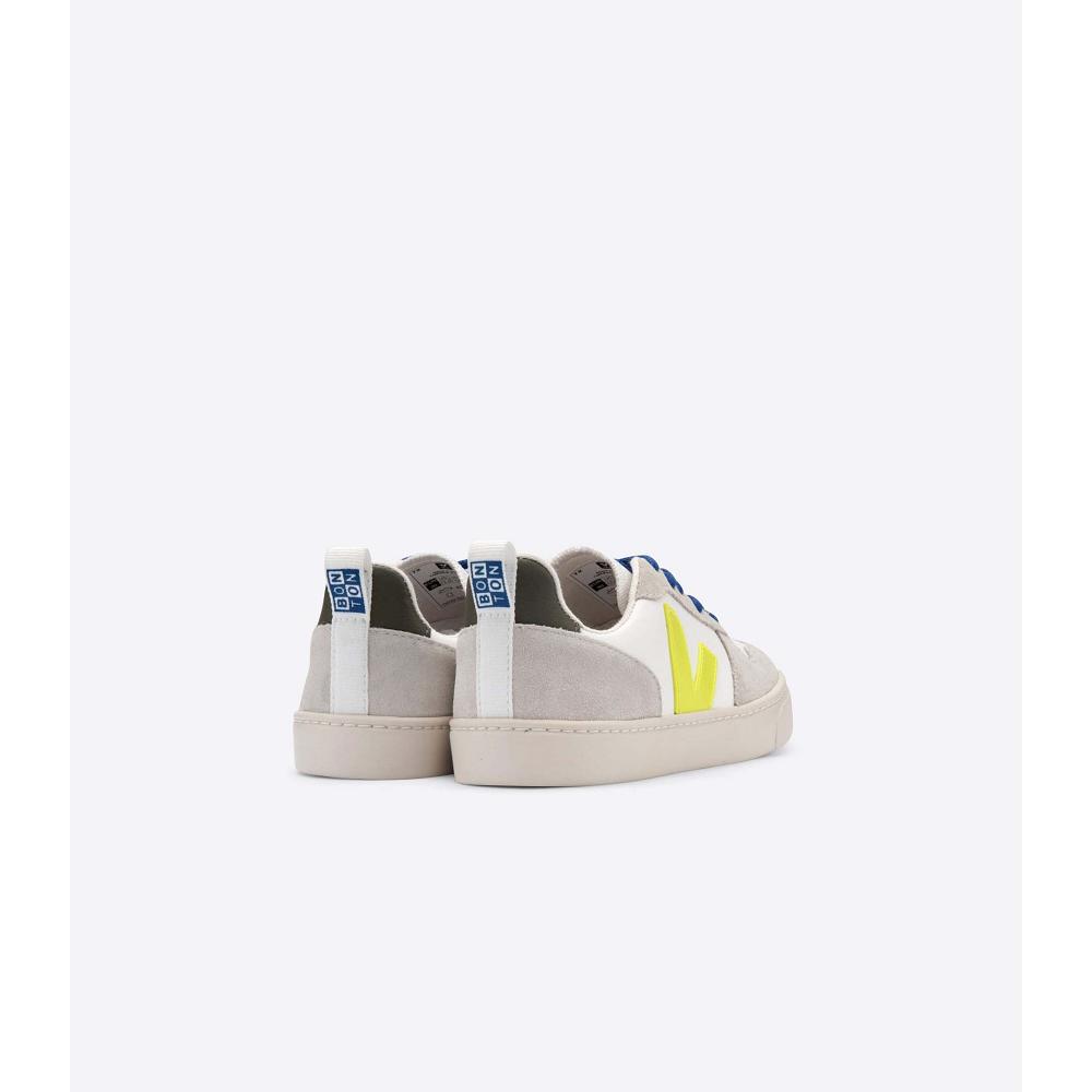 Veja V-10 BONTON Kids' Sneakers White/Blue | NZ 839YXF